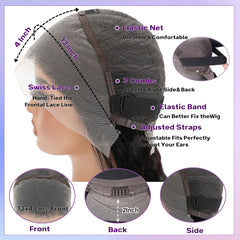 GCOKS body wave wig with 200 density for a full, smooth silhouette.