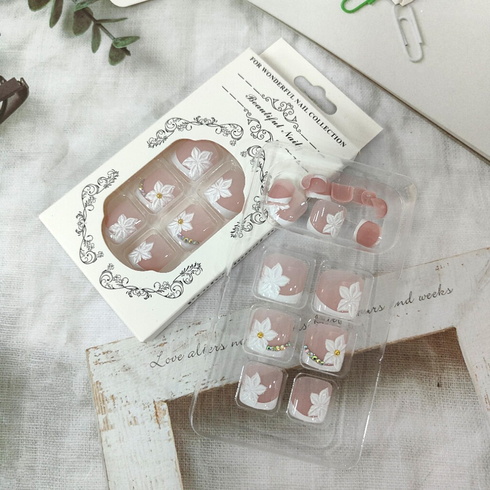 GCSQW press-on toenails with adhesive stickers simplify at-home styling