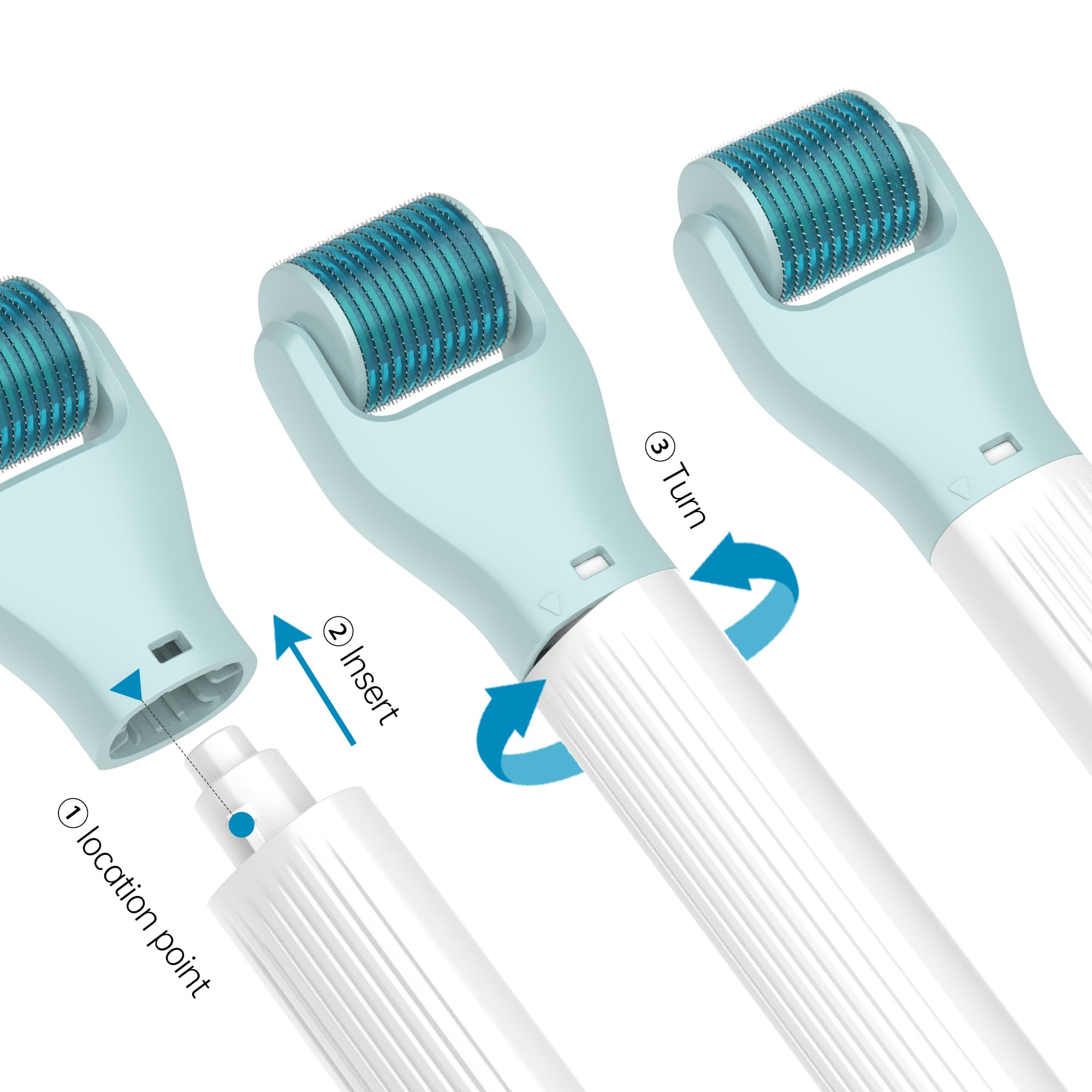 Gdbanlimi derma roller in use on the face for a gentle routine