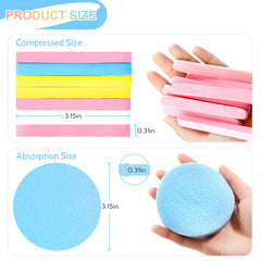 Gddochn compressed facial sponge yellow pack ideal for daily cleansing and exfoliation.