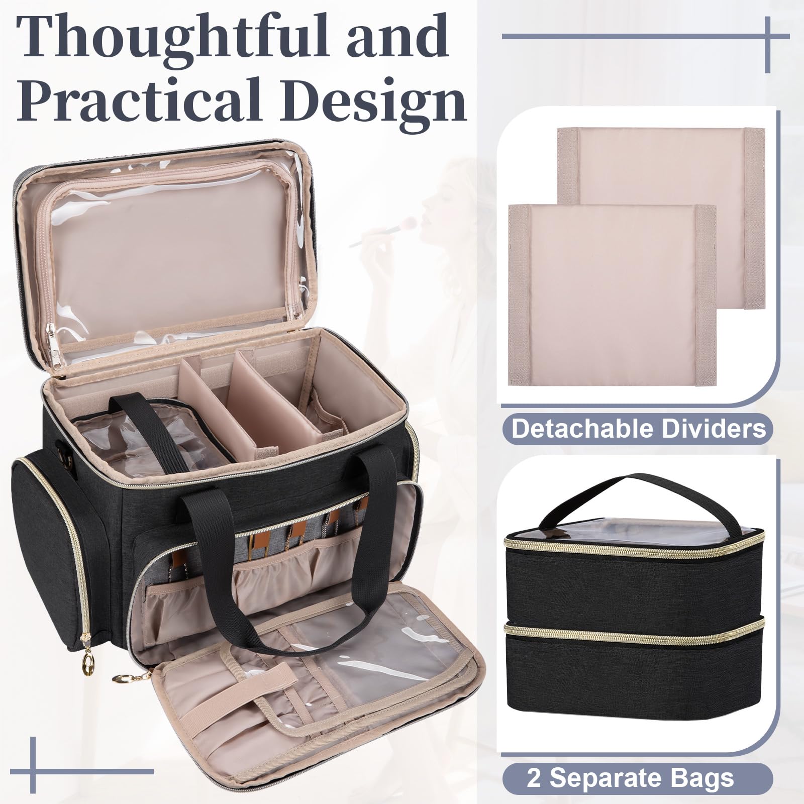 GDNasist bag durable nylon shell withstands travel wear
