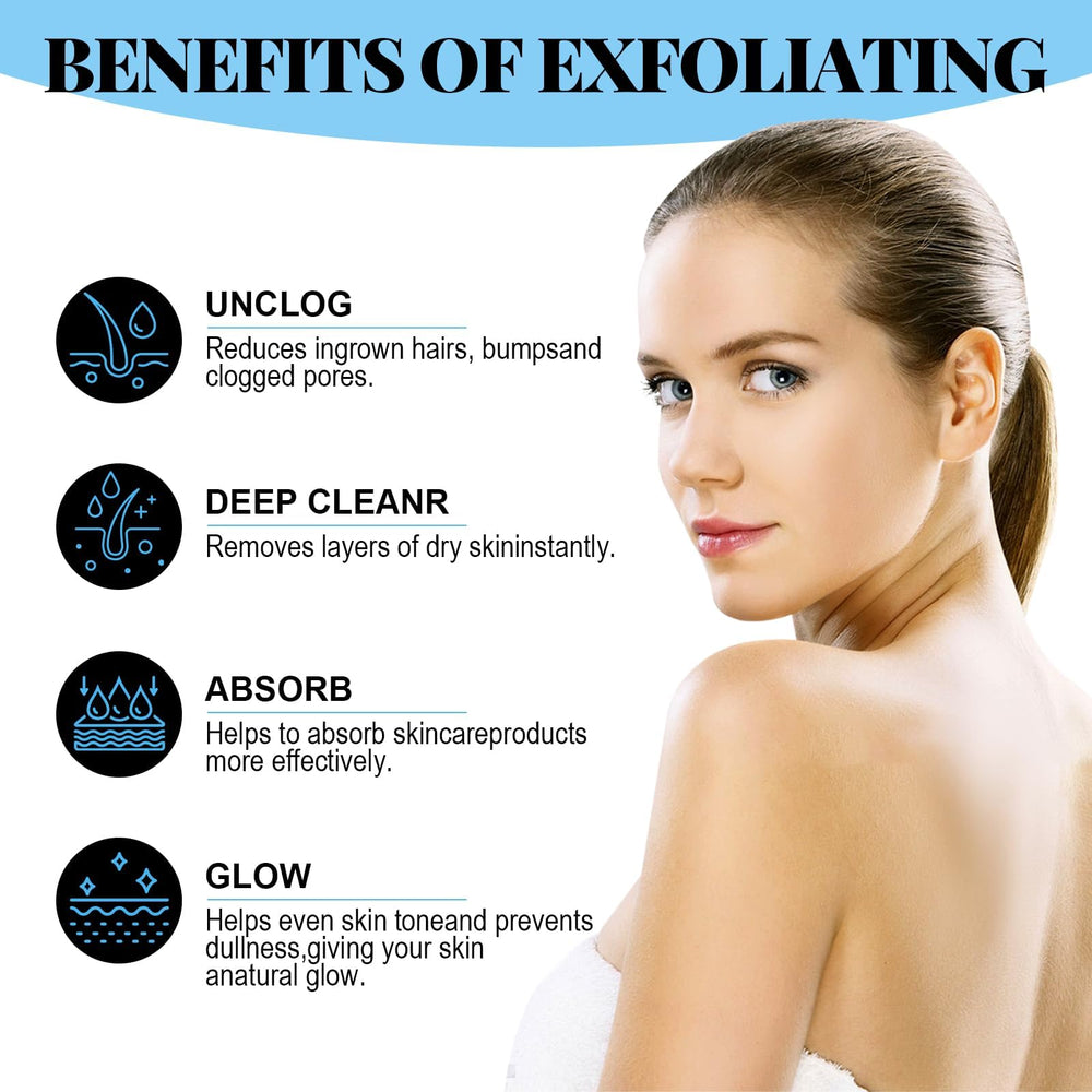 Guante exfoliante Gdrctica secado rápido y práctico para colgar tras la ducha.