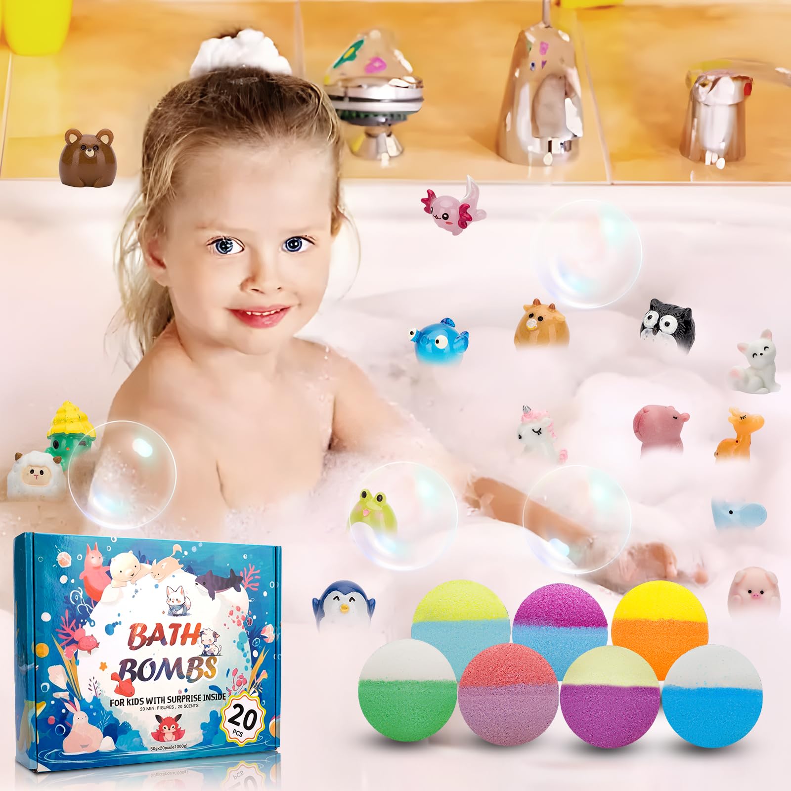 GDXINYES kids bath set features colorful packaging ideal for Easter baskets.