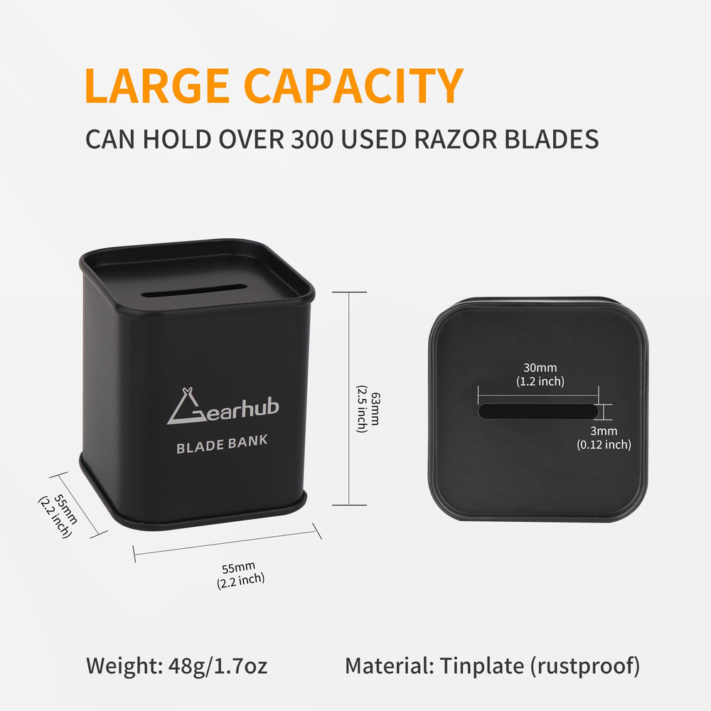 Gearhub Blade Bank with 300-blade capacity highlights long-term disposal needs.