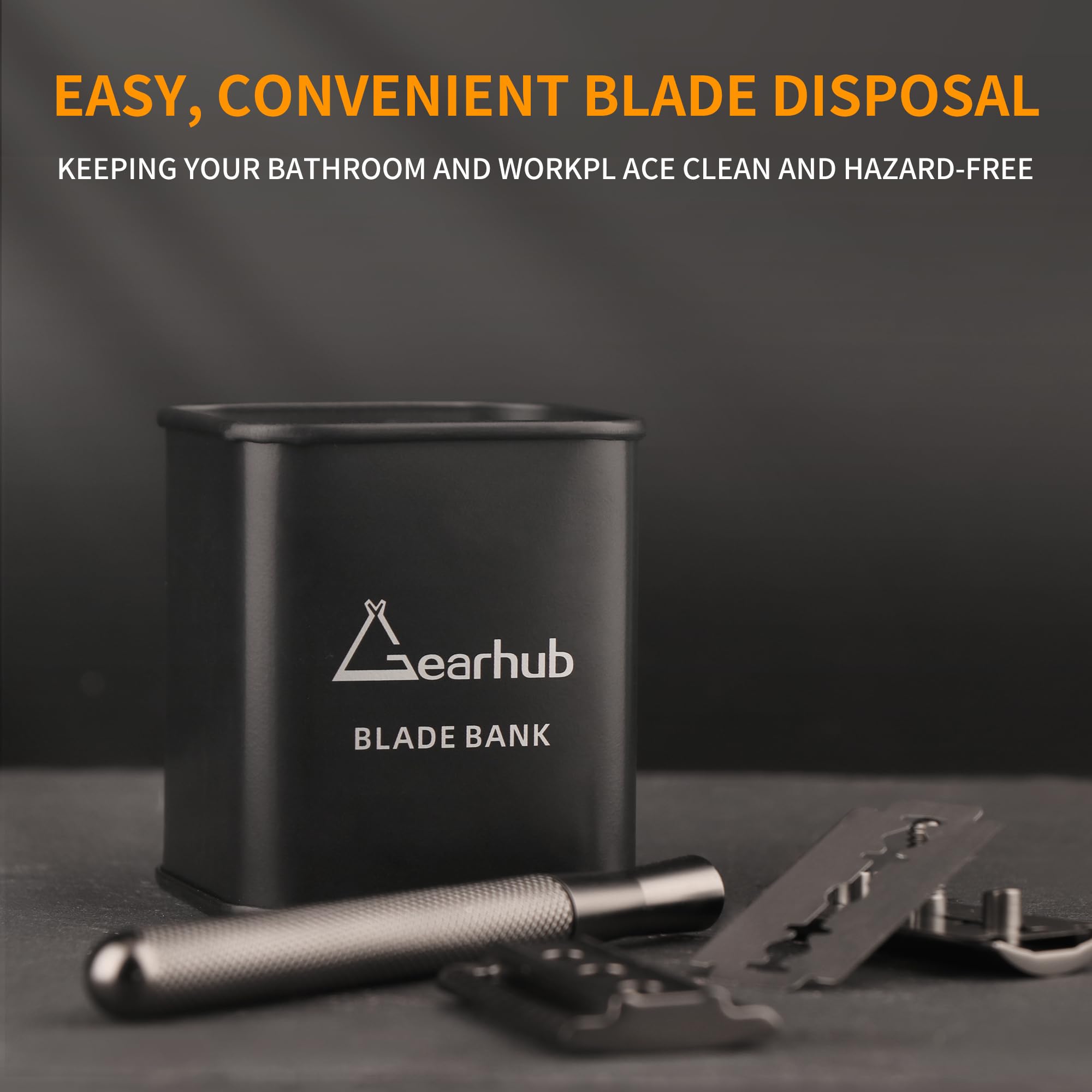 Gearhub Blade Bank promotes zero-waste storage by safely containing blades for recycling.