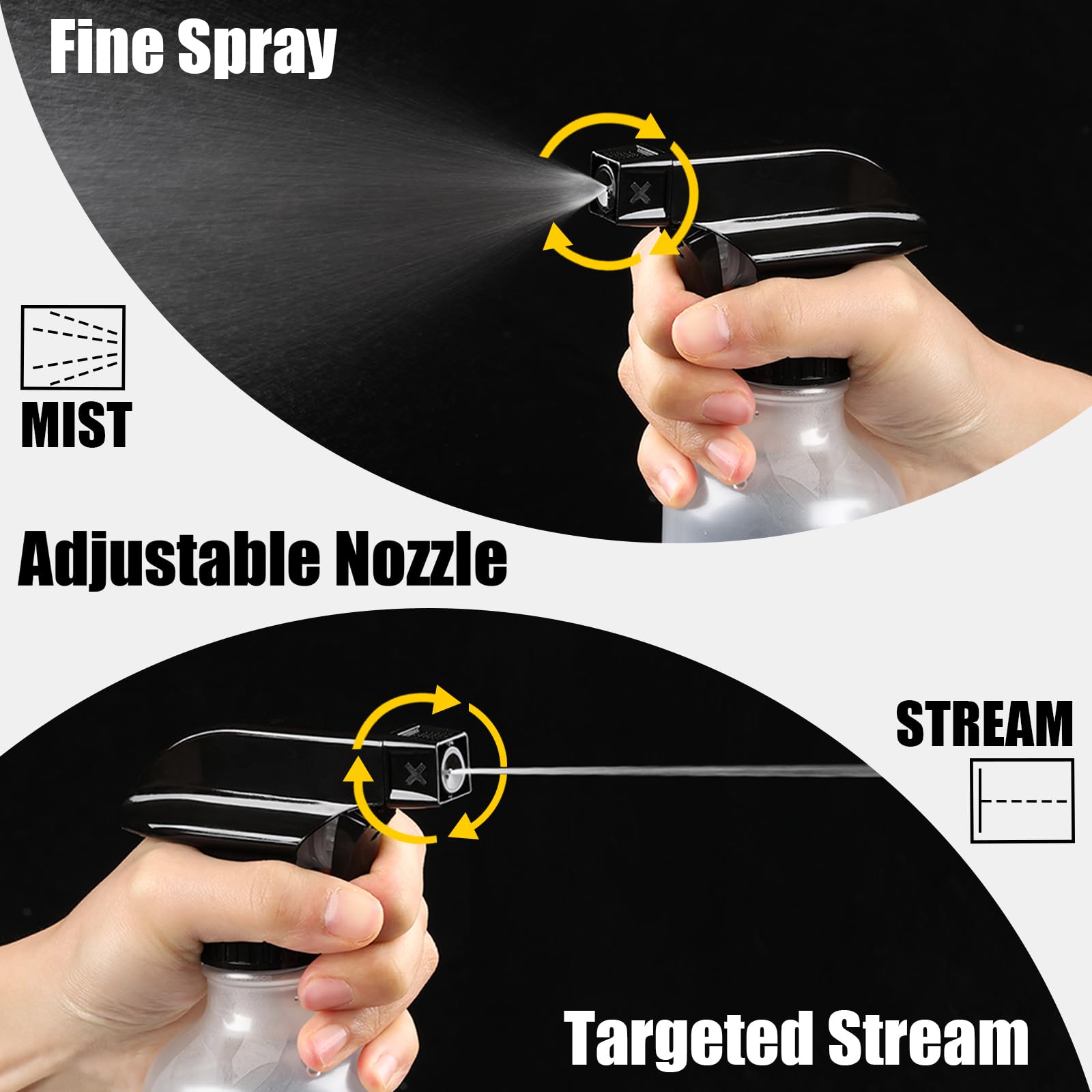 GearTrust leak-proof spray bottle with adjustable stream for targeted cleaning.