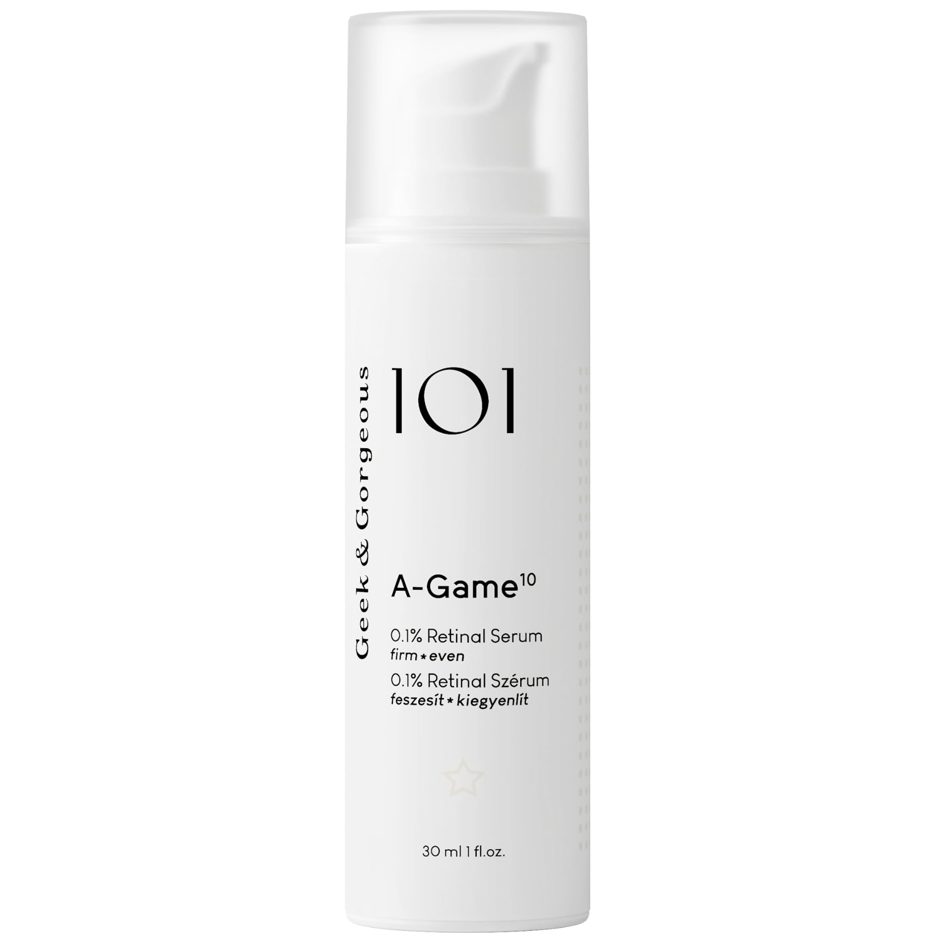 Botella de suero retinal de Geek & Gorgeous A-Game para pieles mixtas y grasas