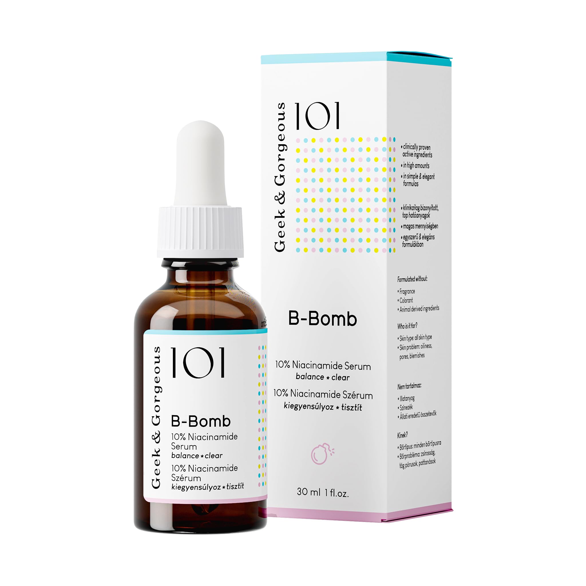 Geek & Gorgeous B-Bomb – Sérum 10% Niacinamida, Zinc | Celaura Beauty ...