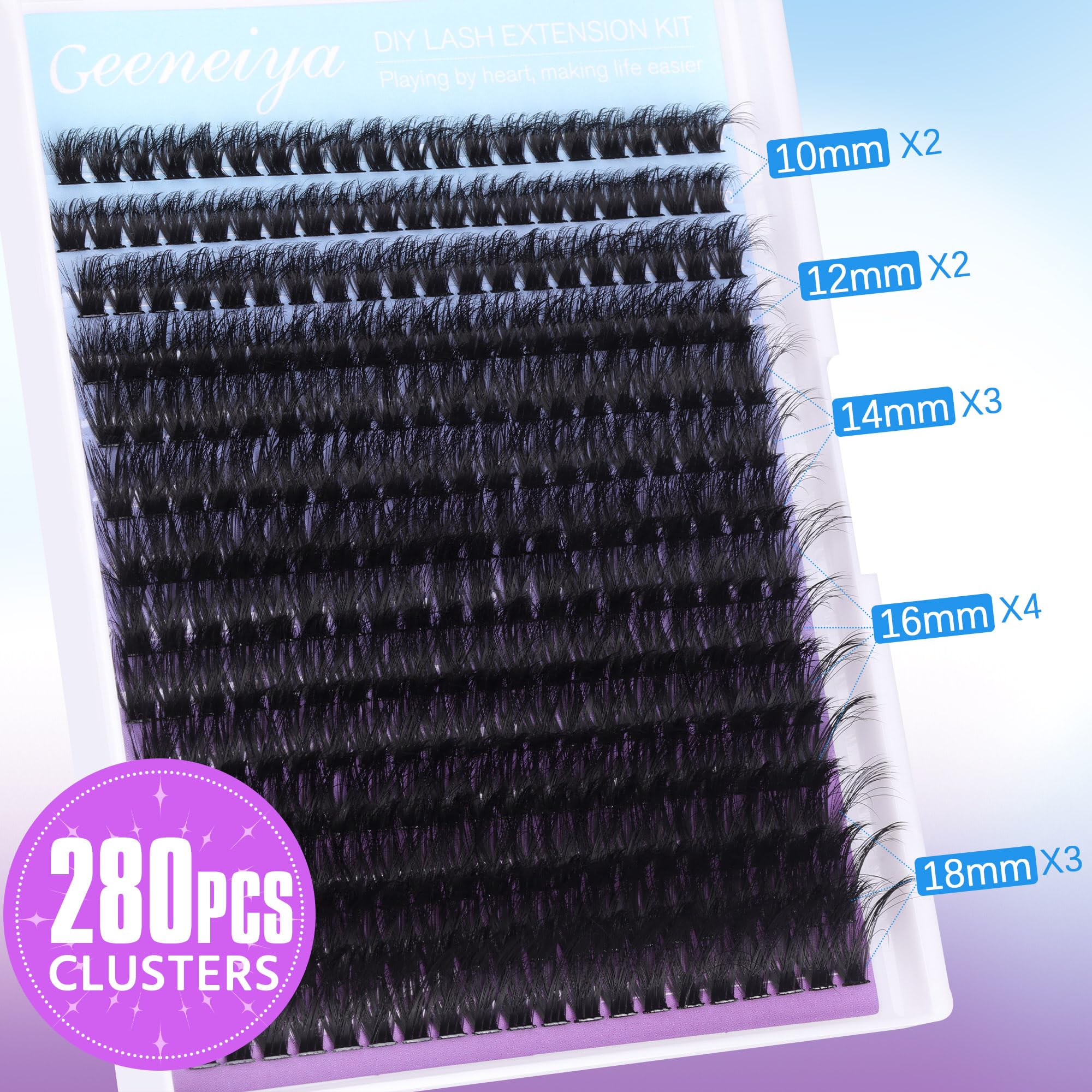 Geeneiya 10-18mm D-curl clusters yield dramatic, voluminous looks.