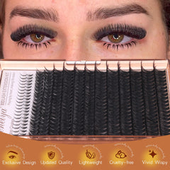 Geeneiya 10-20mm D curl clusters offer versatile lash styling.