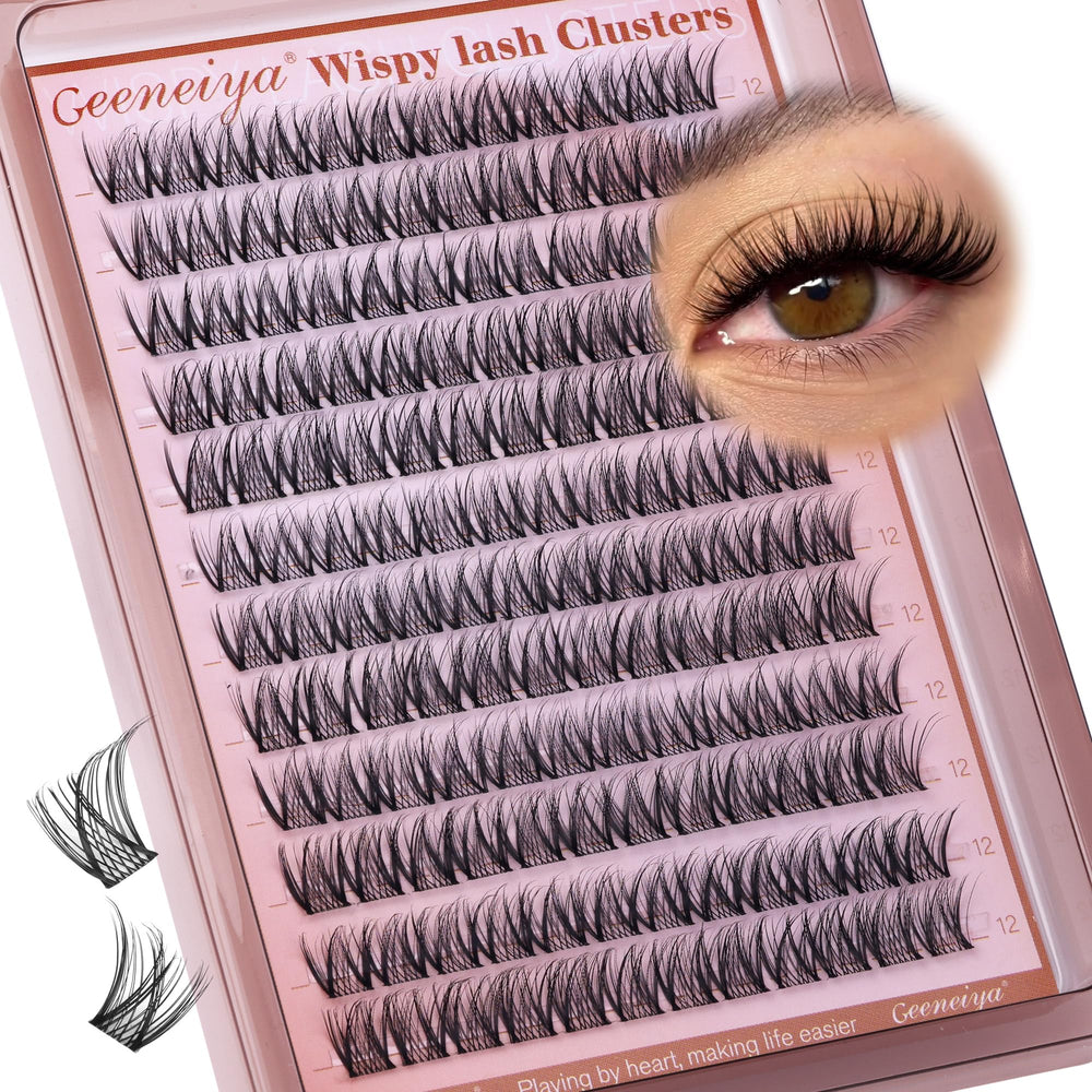 Geeneiya 168pcs DIY lash clusters pack for easy at-home extensions.