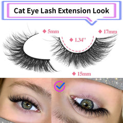 Geeneiya 3D strip lashes blend with natural lashes for depth
