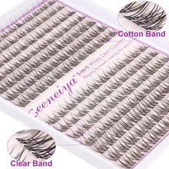 Geeneiya 3-in-1 lash clusters simplify DIY extensions in minutes.