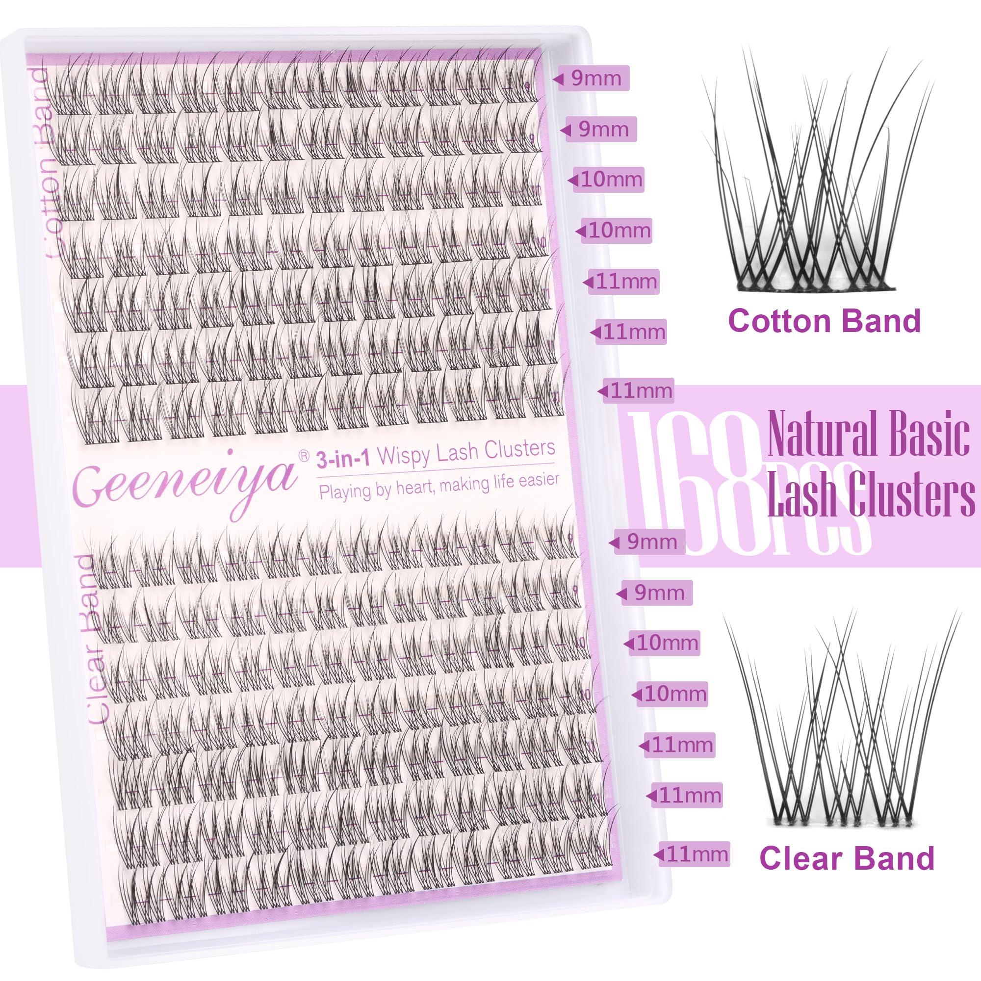 Geeneiya Beginner-friendly lash kit enables quick, mess-free at-home lash creation.