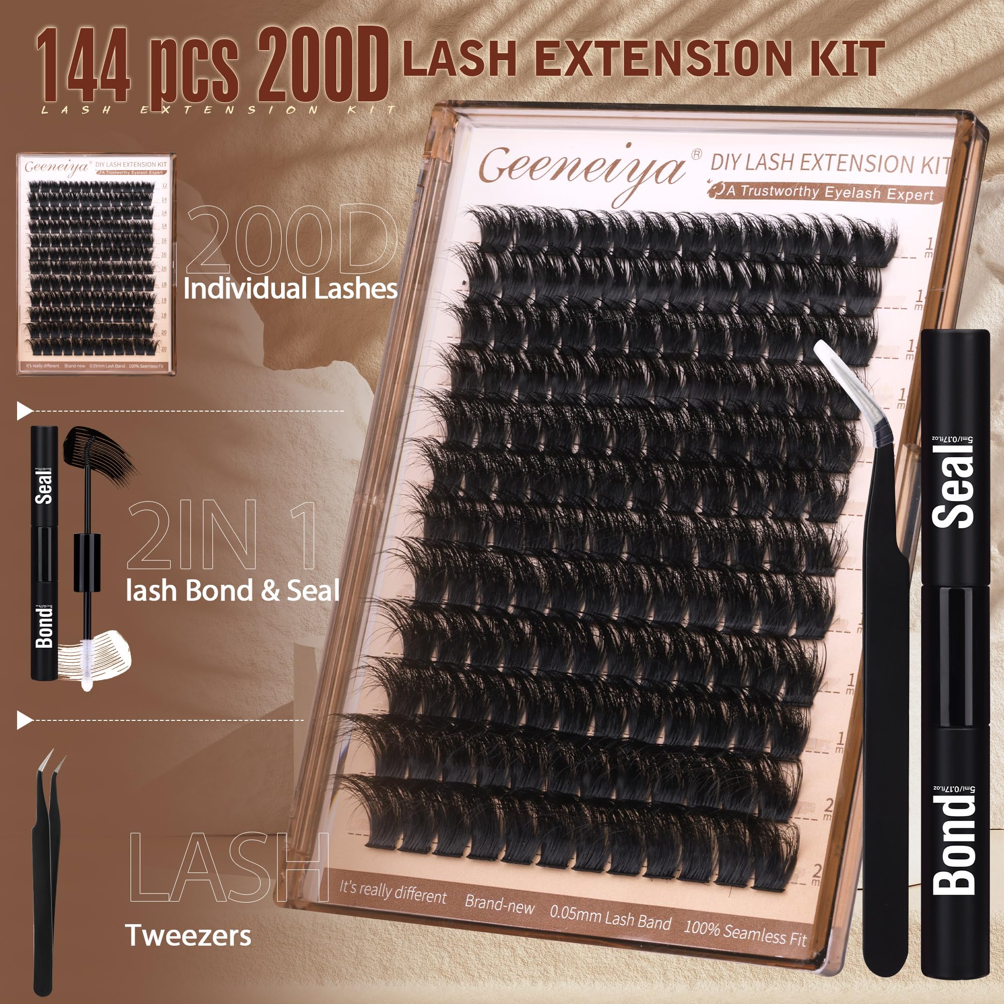 Geeneiya beginner-friendly lash kit suitable for all eye shapes
