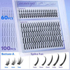 Geeneiya bottom lashes pack demonstrated for compact, blendable volume and eye-brightening effect.