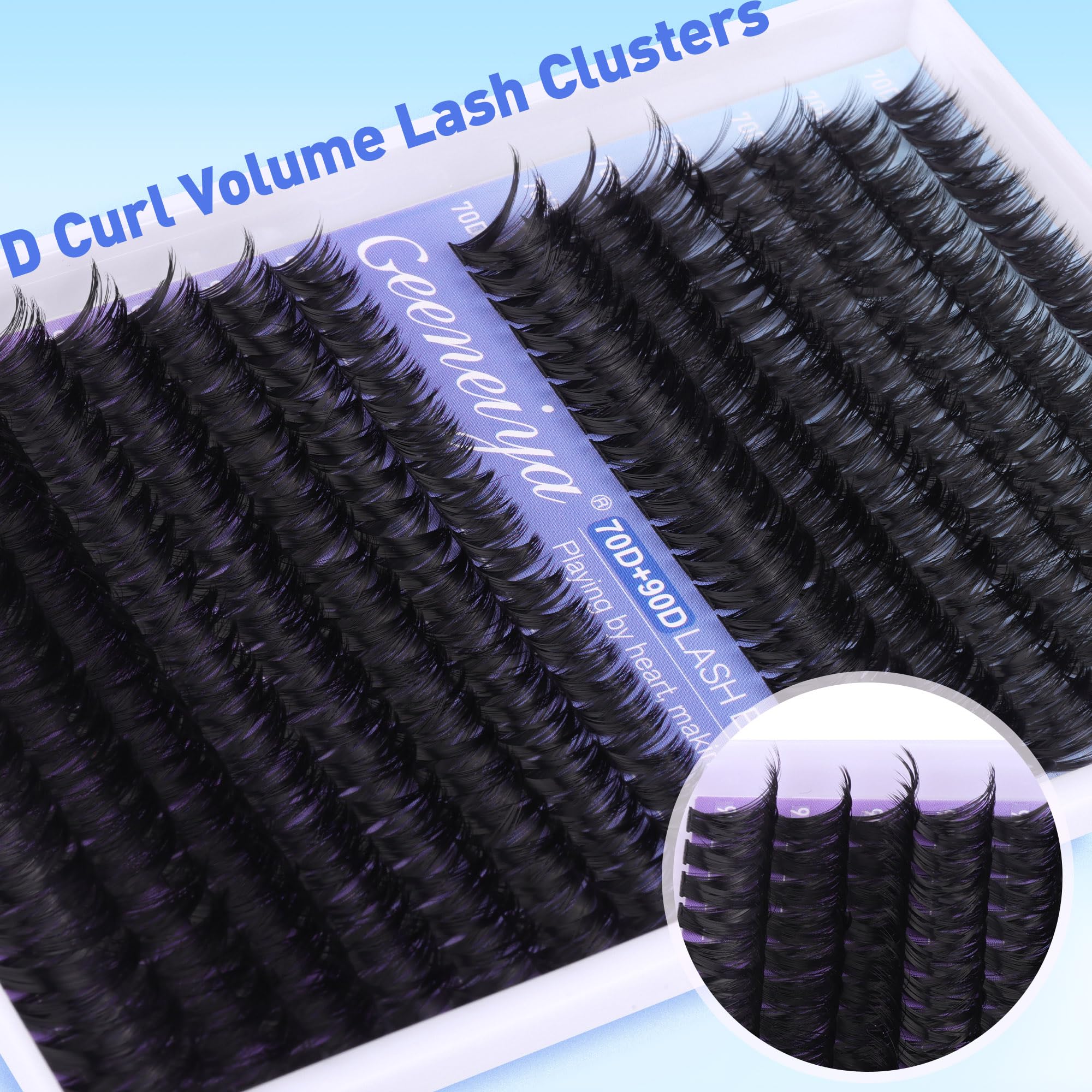 Geeneiya cluster lashes application guide for DIY users.