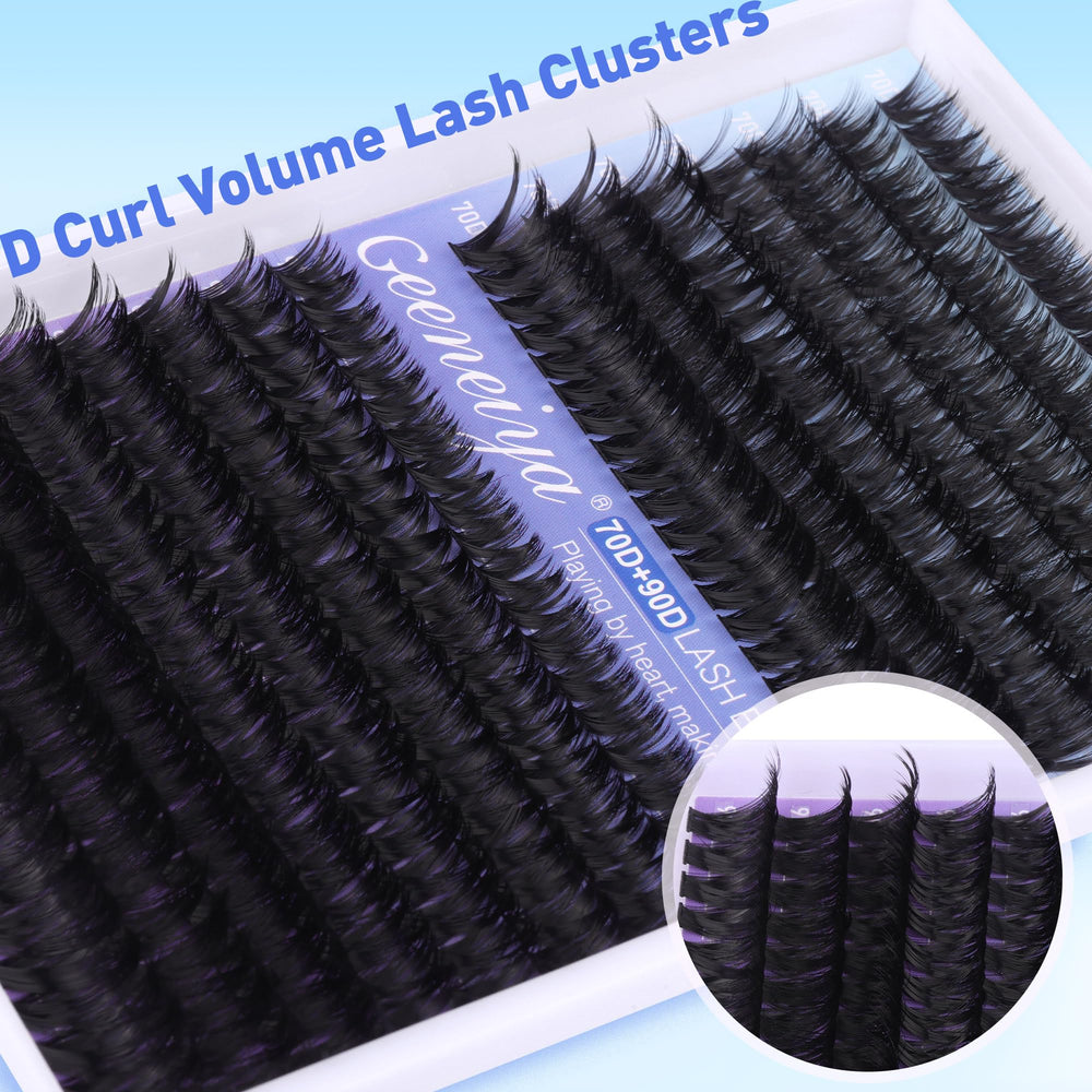 Geeneiya cluster lashes application guide for DIY users.