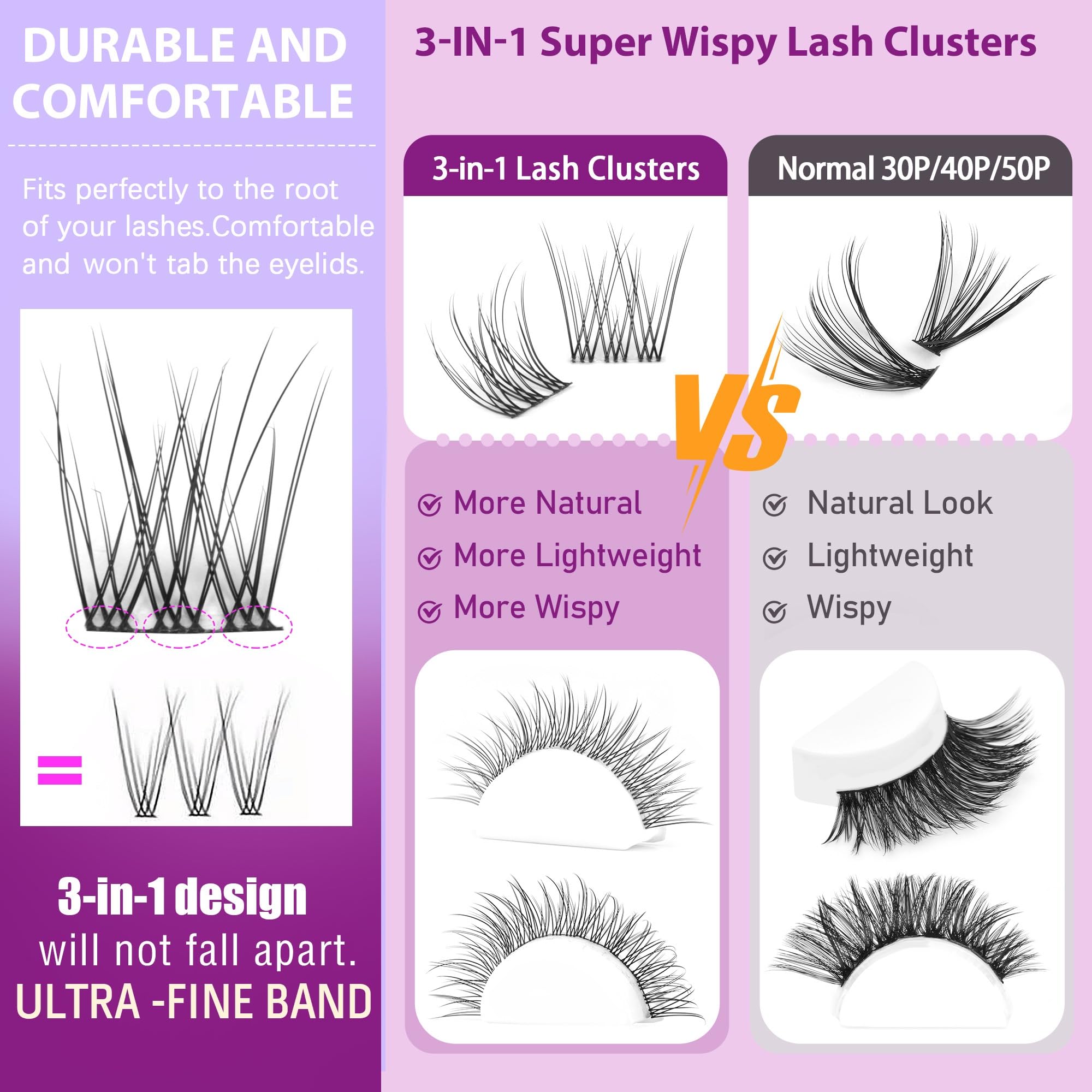 Geeneiya D-curl lash clusters create a soft curl with wispy definition.