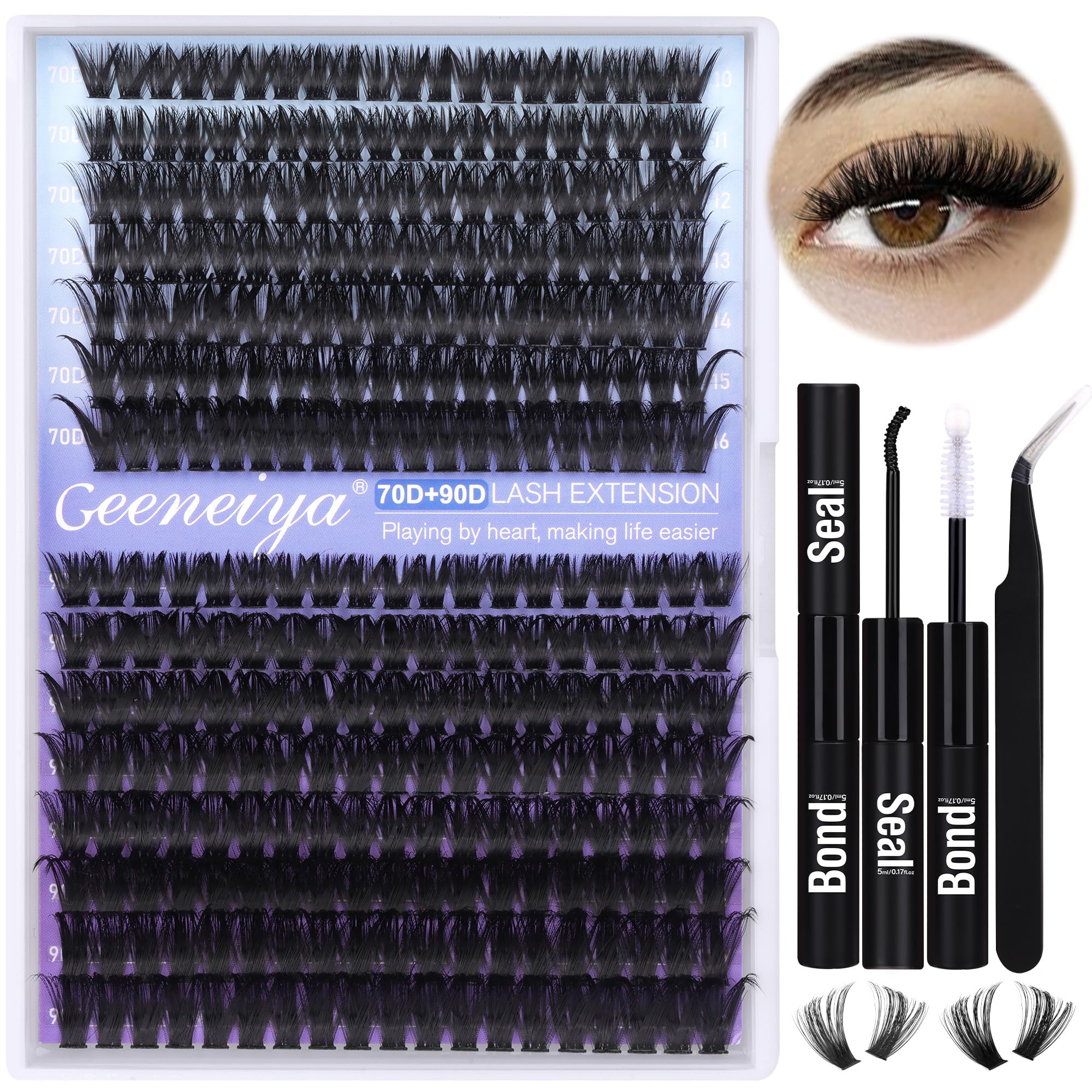 Geeneiya diy lash extension steps guide for home use.