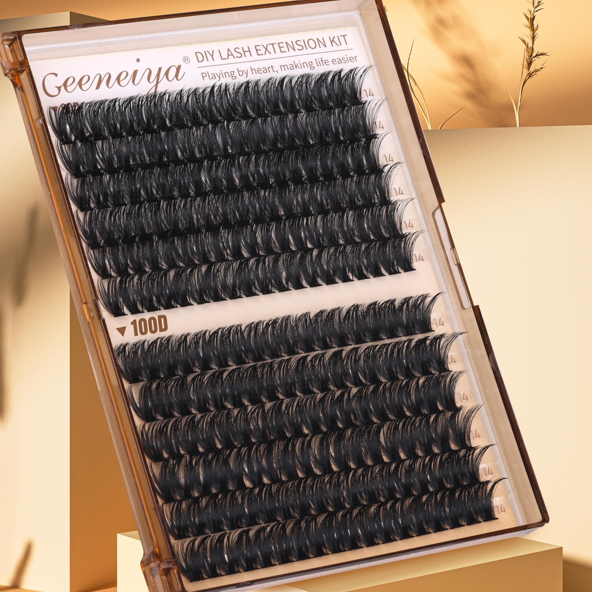 Geeneiya DIY Lash Tweezers provide precise cluster placement.