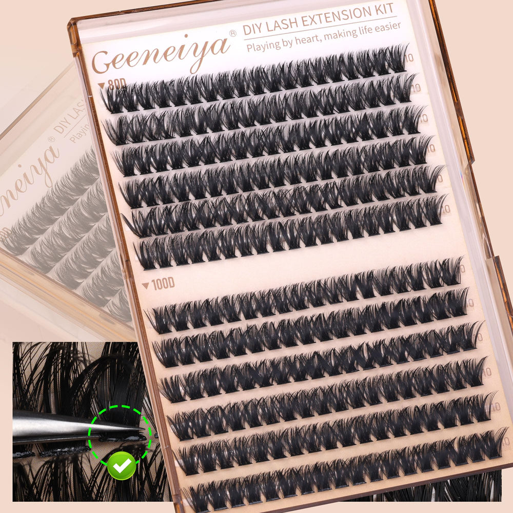 Geeneiya easy-application lash clusters enable DIY lash artistry at home.
