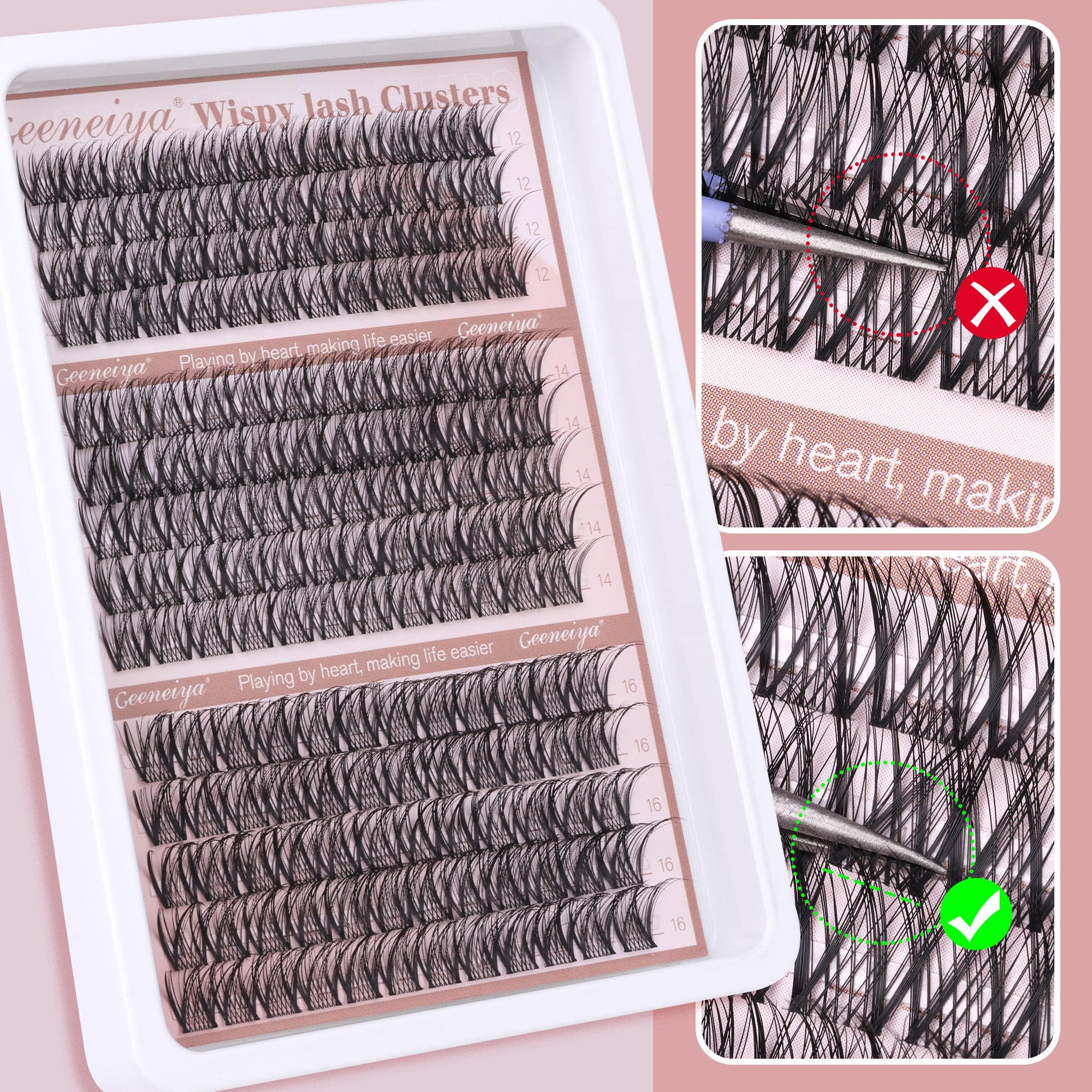 Geeneiya easy application with tweezers for precise blending