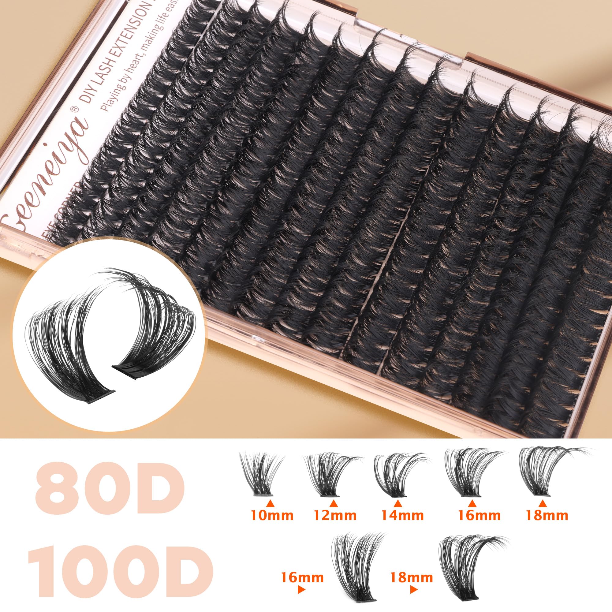 Geeneiya eye corner 10-14mm clusters for subtle enhancement.