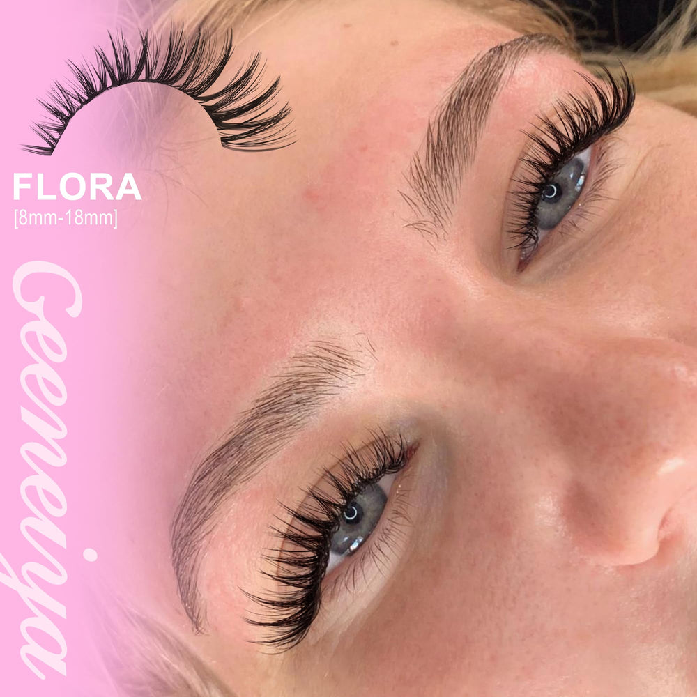 Geeneiya Flora D-curvature featherlight lashes for all-day wear