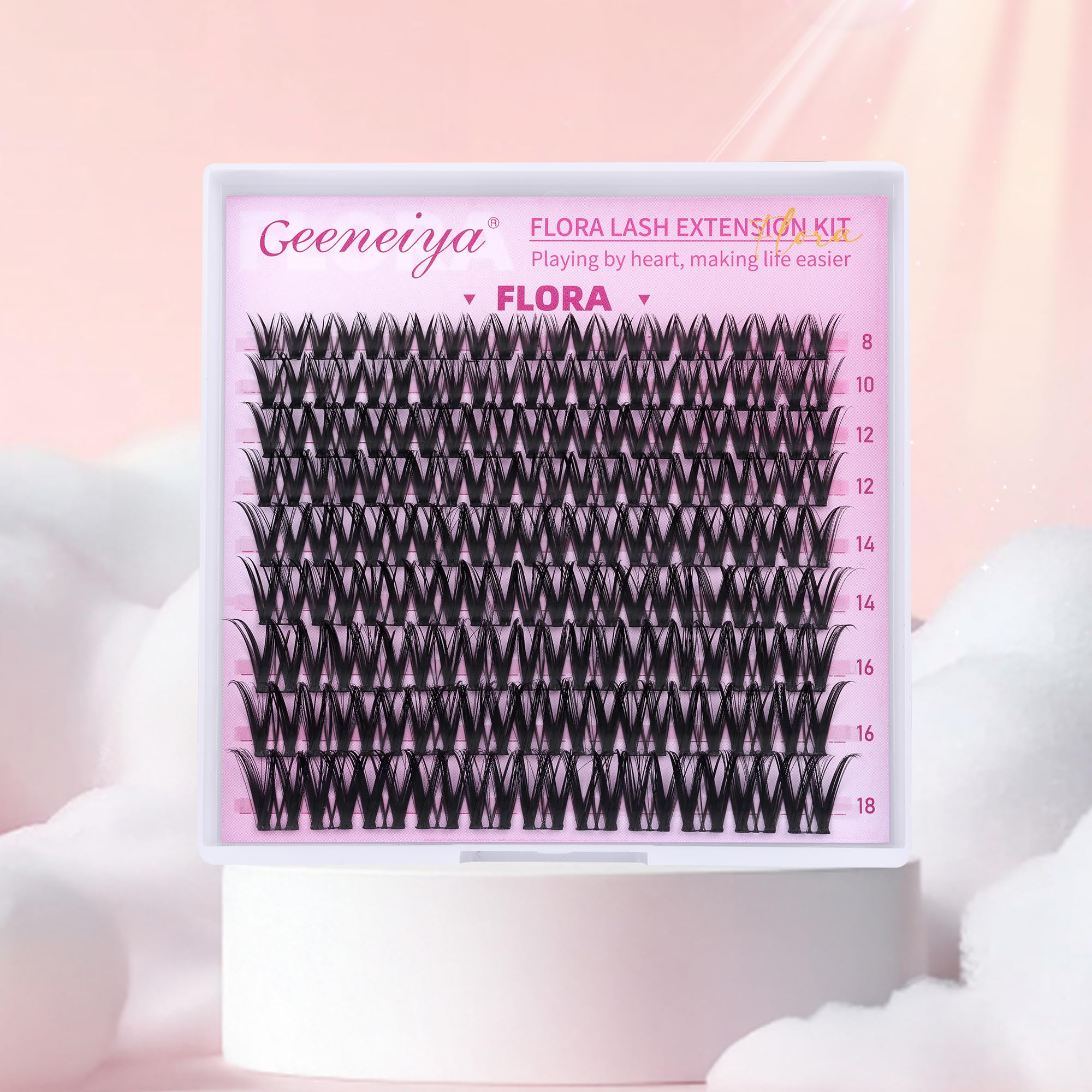 Geeneiya Flora Lashes that transform basic clusters into chic looks