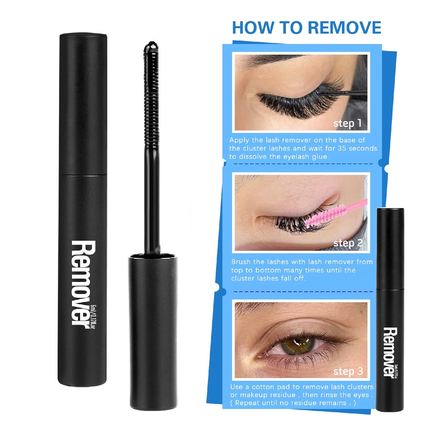 Geeneiya lash bond and seal glue close-up for secure hold