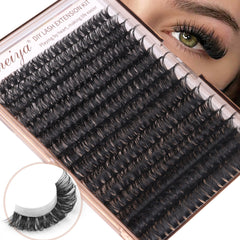 Geeneiya lash clusters D Curl 300pcs offer salon-like DIY lash flexibility