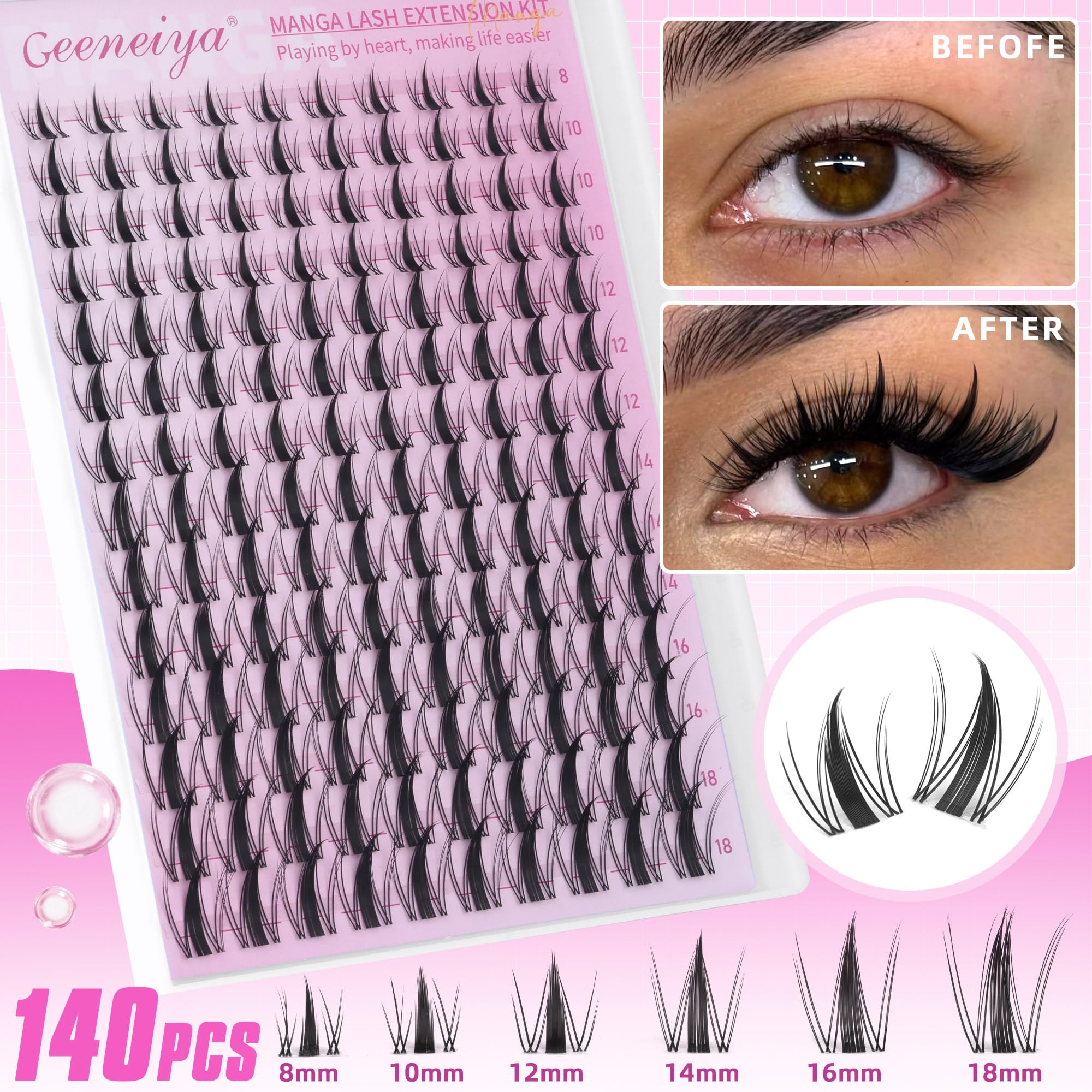 Geeneiya lash remover for quick, gentle cluster removal