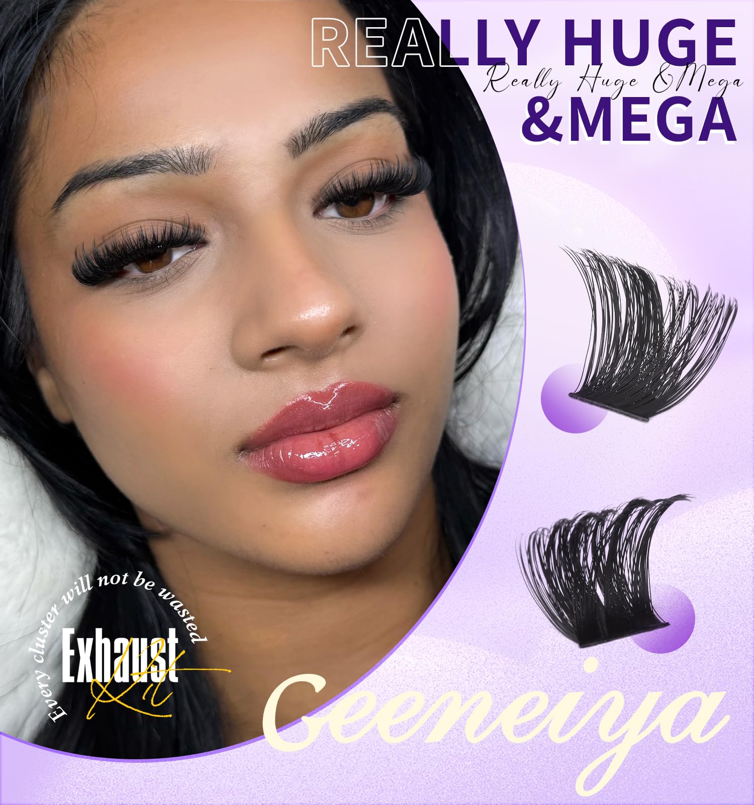 Geeneiya Mega Lash Clusters reuse 15+ times with proper care.