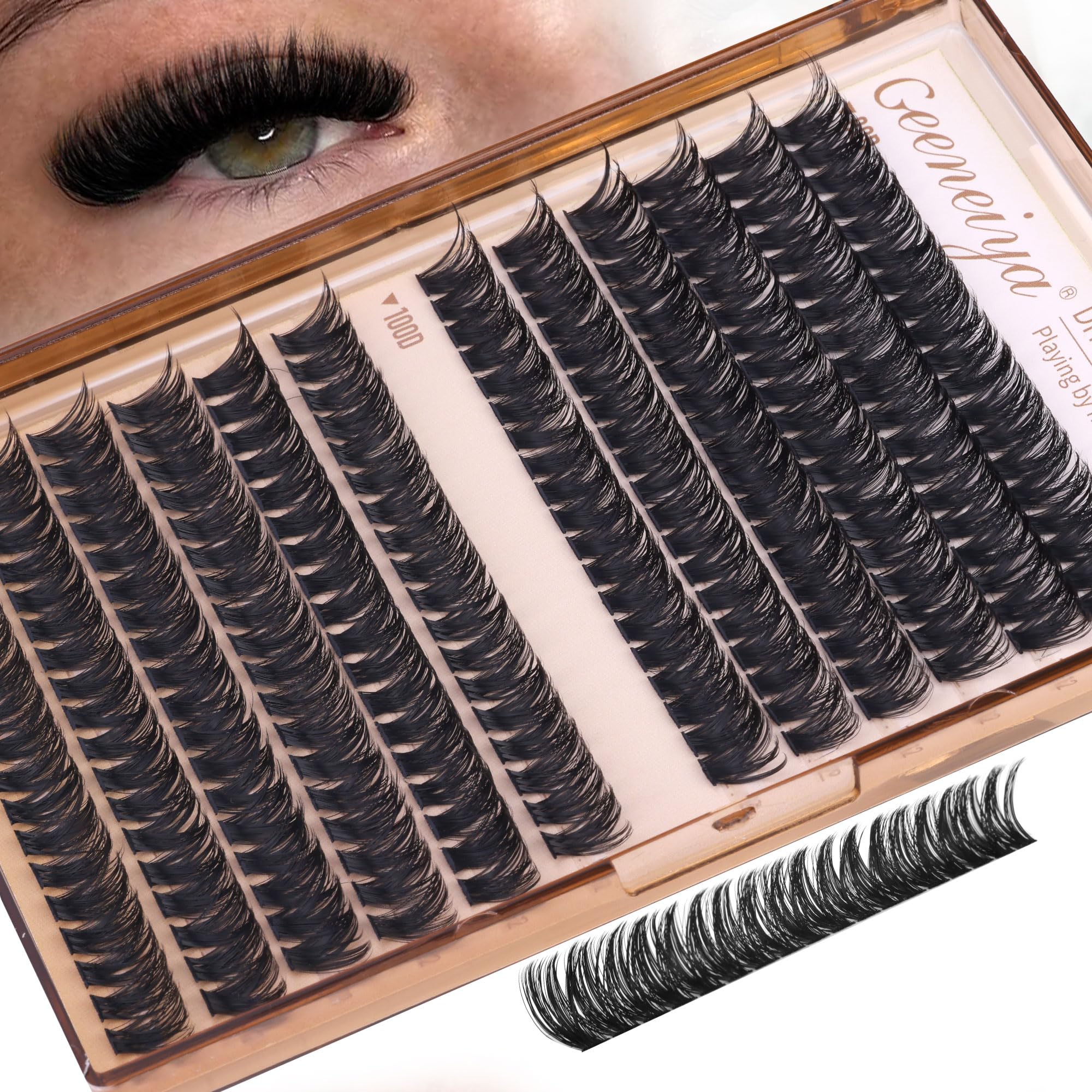 Geeneiya natural lash enhancement with 12mm length for a light everyday look.