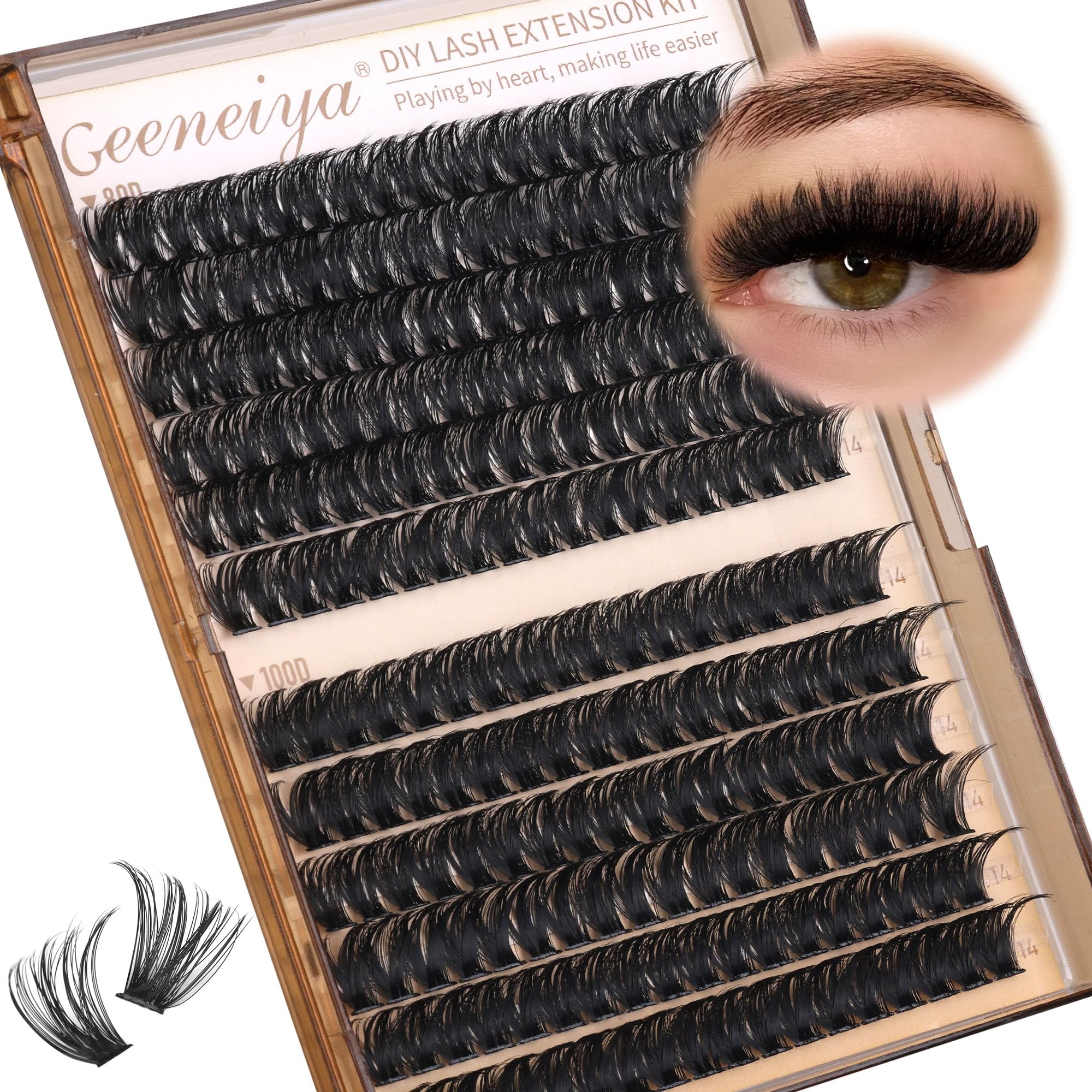 Geeneiya Natural Daily Look with 14mm clusters offering light fullness.