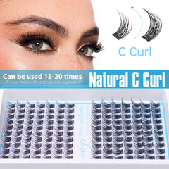 Geeneiya natural-look clusters blending seamlessly with existing lashes