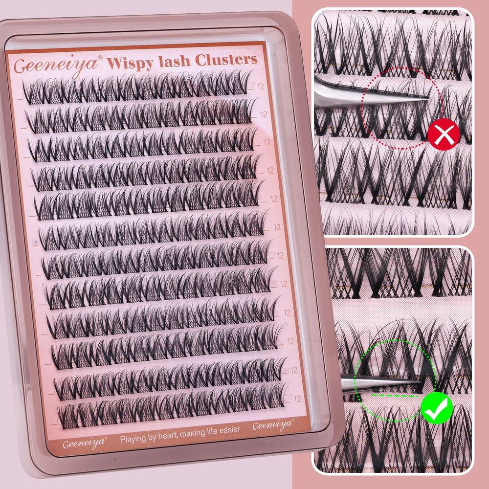 Geeneiya natural-look lashes in 12mm for balanced everyday style.