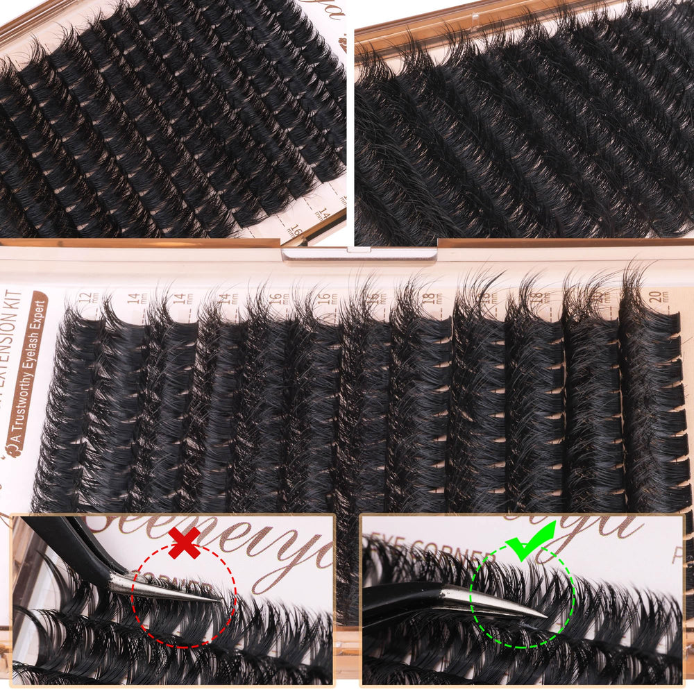Geeneiya premium lash tweezers for precise cluster placement