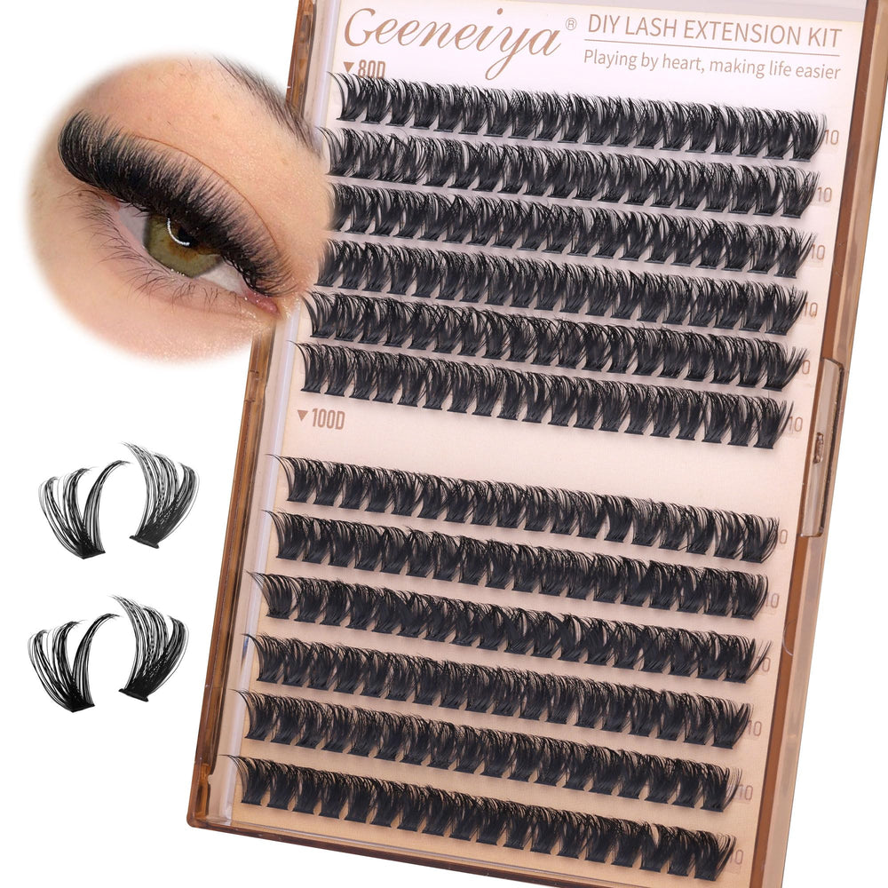 Geeneiya refill lash clusters extend wear and customize your lash map.