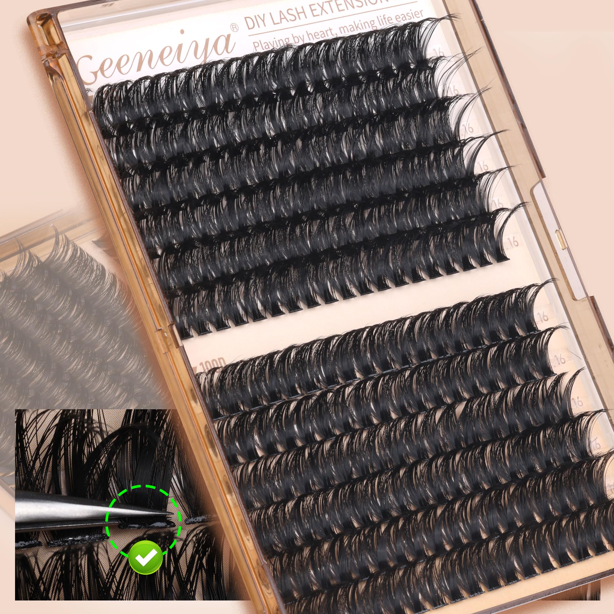 Geeneiya refill pack extends lash wear with customizable lengths.