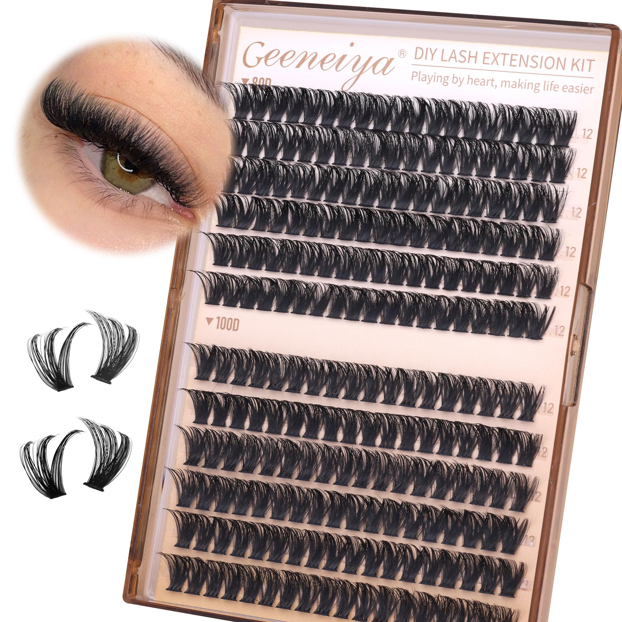 Geeneiya refill-use lash clusters highlights budget-friendly option to extend wear.