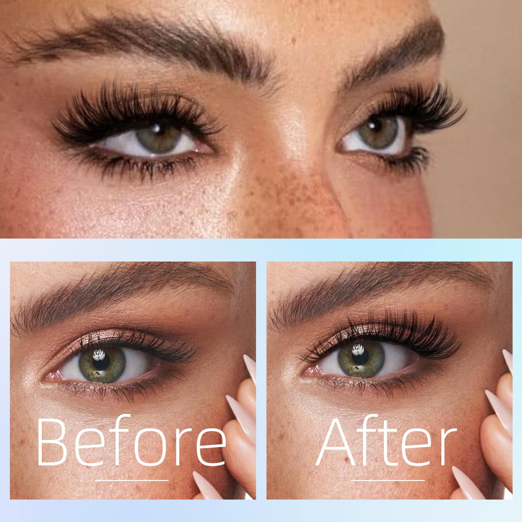 Geeneiya seamless-fit lashes blend naturally with your own lashes.