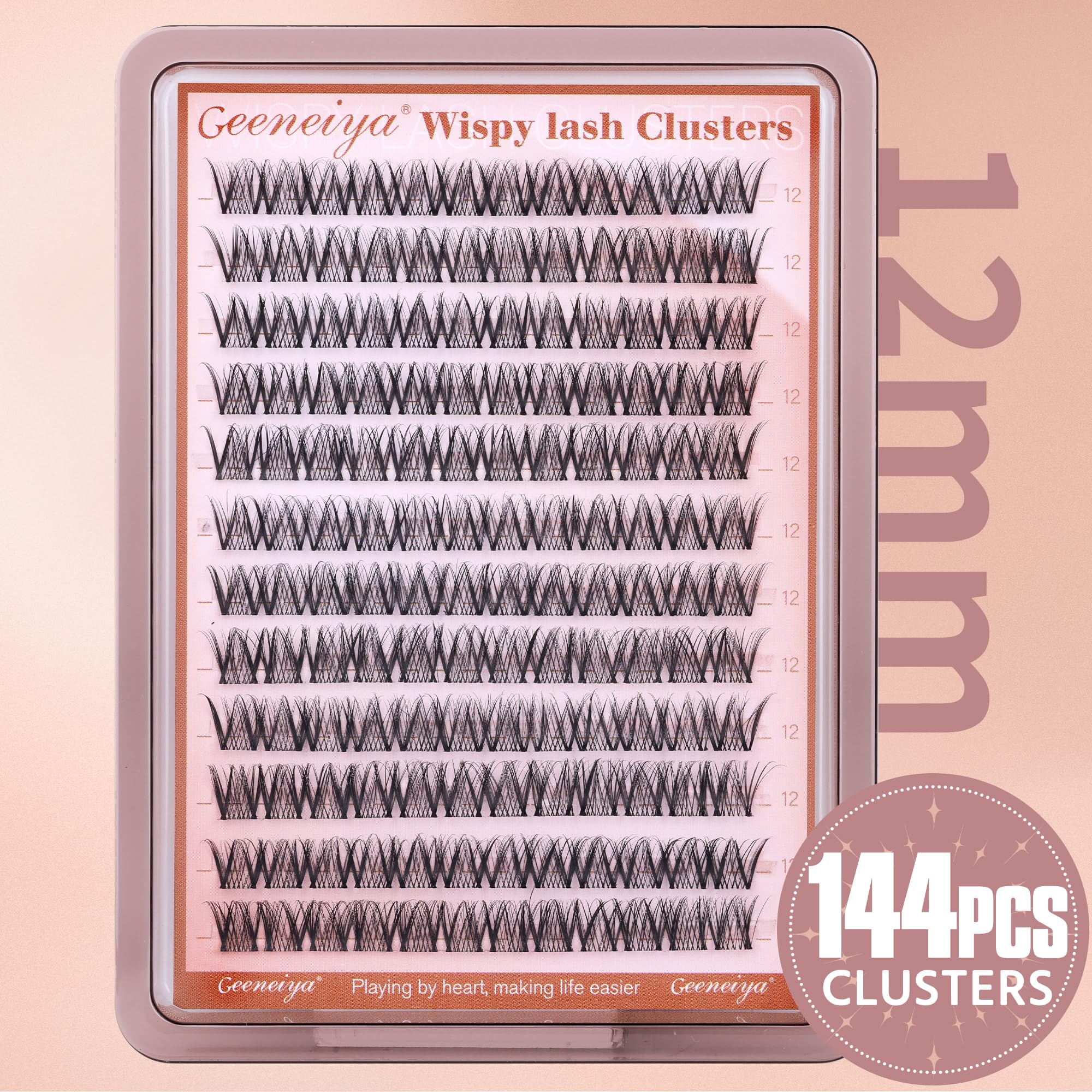 Geeneiya seamless-fit lash clusters blend with natural lashes for comfort.