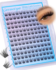 Geeneiya Short Lash Clusters wispy look for everyday natural style.