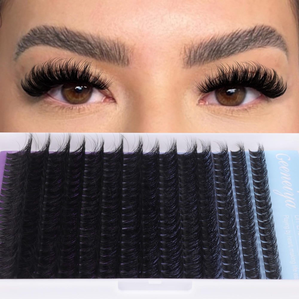 Geeneiya soft-band cluster lashes for easy, comfortable wear.