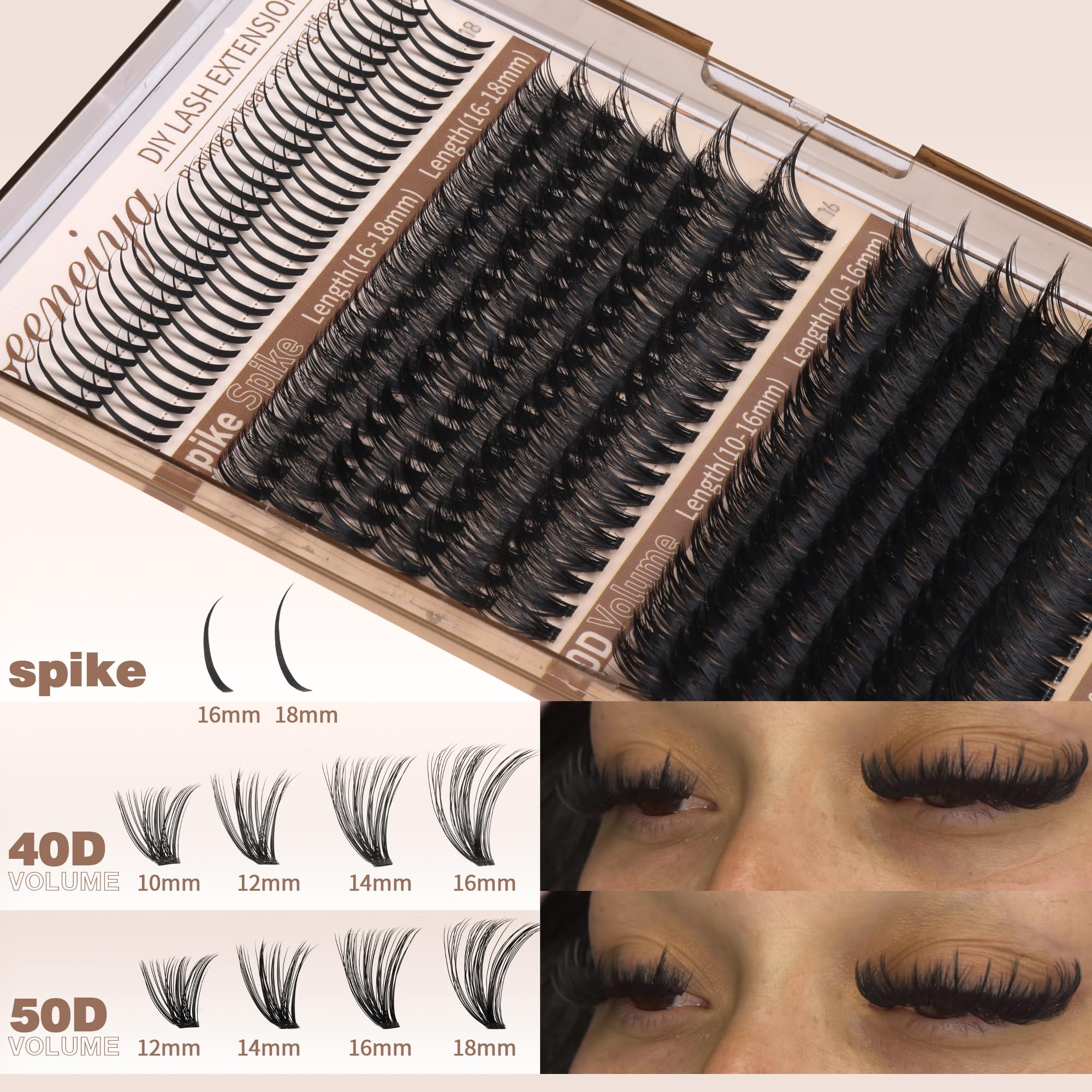 Geeneiya soft matte black lash material for lightweight wear.