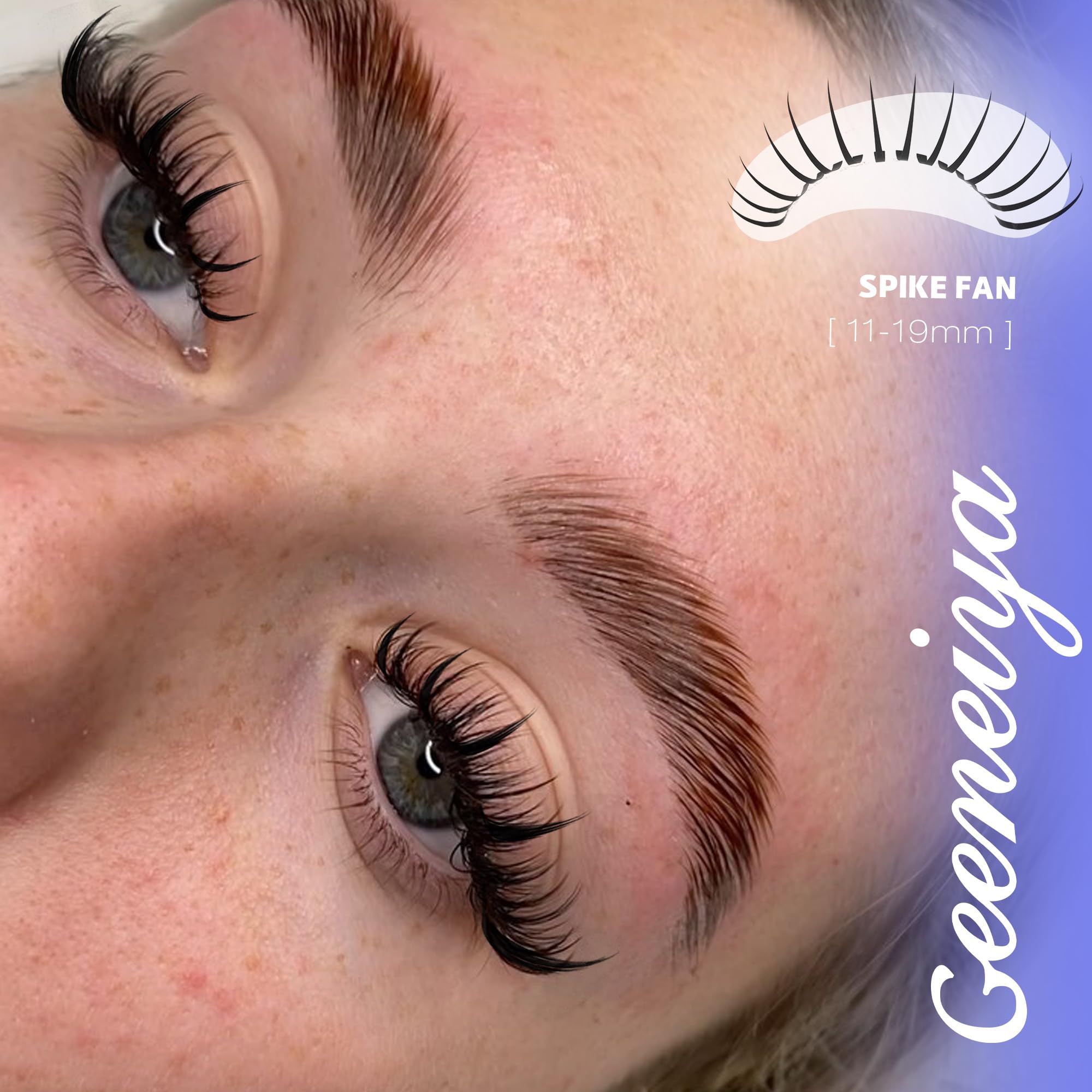 Geeneiya spikes d-curvature layered-look blends seamlessly with other lash styles for customization.