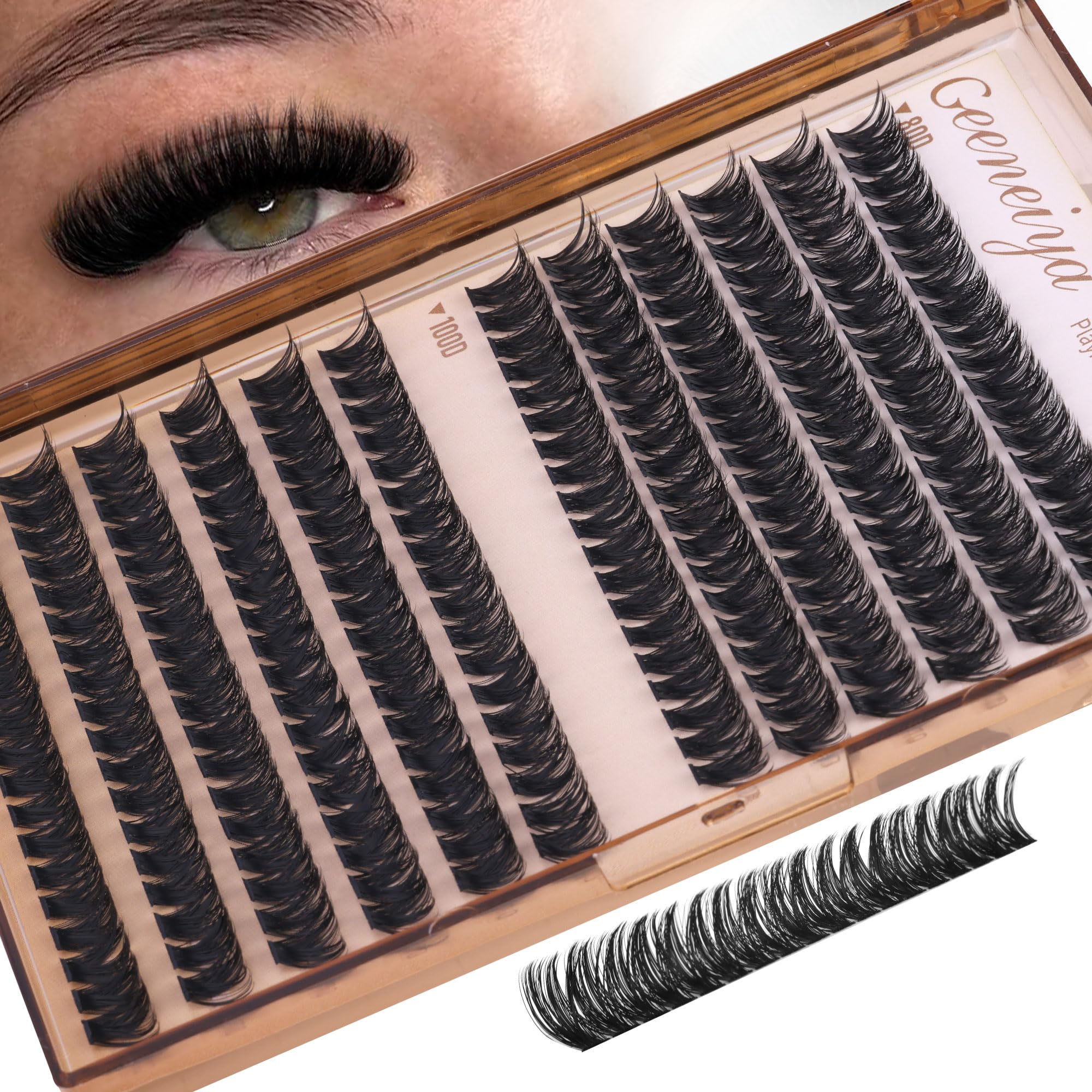Geeneiya subtle fullness from 10mm clusters for wispy daily style.