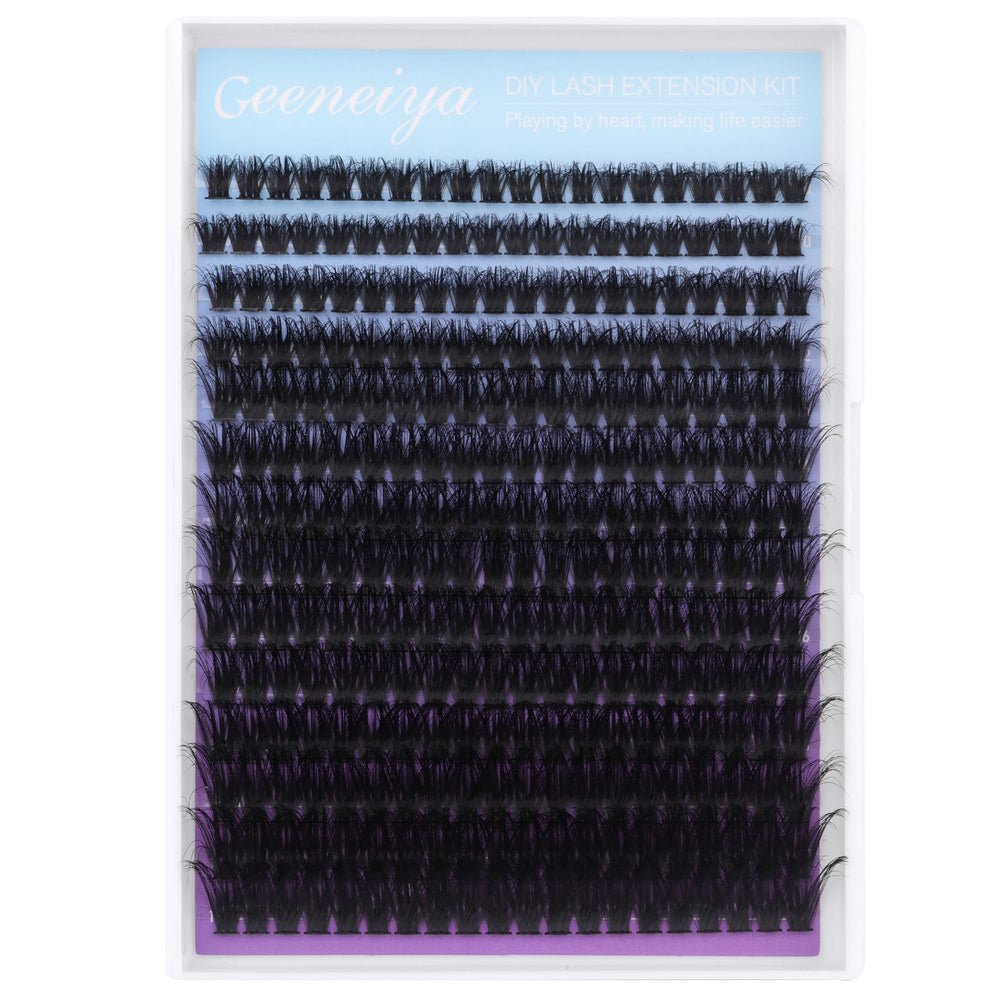 Geeneiya tweezers help apply clusters for seamless blending.